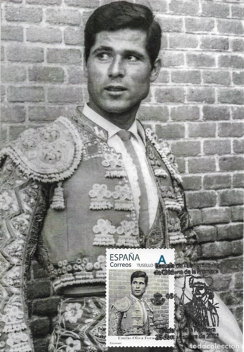 Sellos: RARO TU SELLO MOD 1 TOROS EMILIO OLIVA FORNELL ESCUELA DE TAUROMAQUIA CHICLANA CADIZ 2021 EN TARJETA