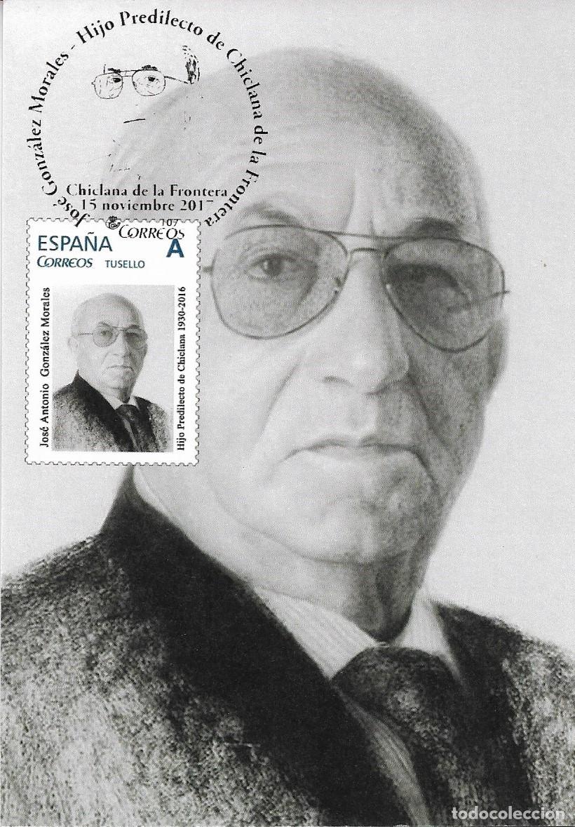 Sellos: RARO TU SELLO JOSE ANTONIO GONZALEZ MORALES HIJO PREDILECTO, CHICLANA DE LA FRONTERA (CADIZ) 2017 MA