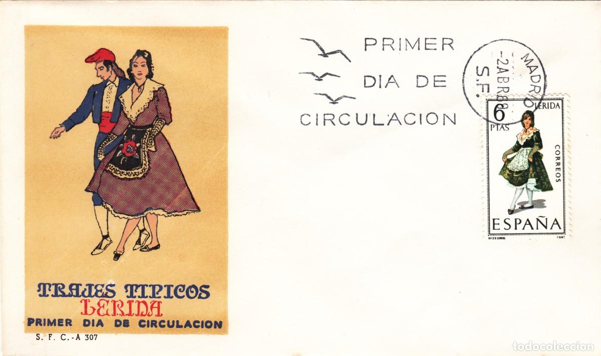 Sellos: SOBRE: 1969 MADRID. TRAJES TIPICOS LERIDA - Foto 1