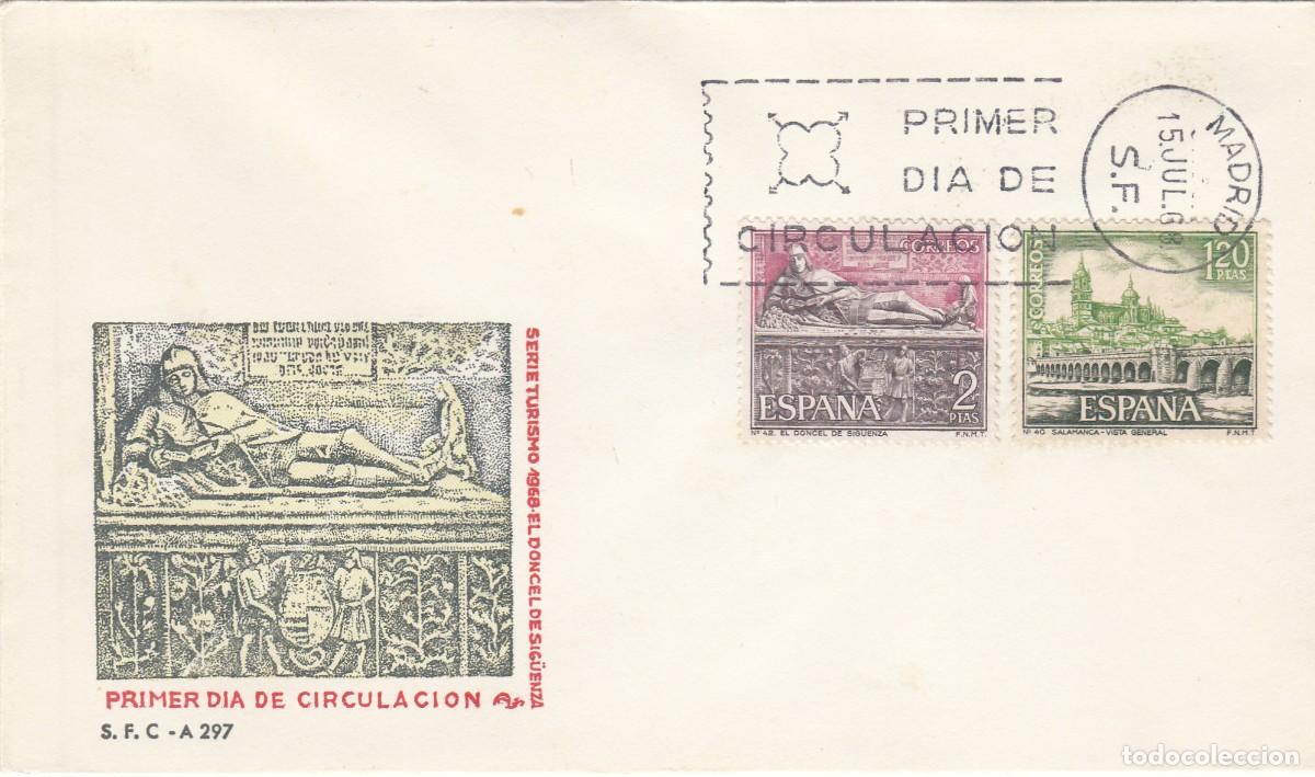 Sellos: SOBRE: 1968 MADRID. SIGUENZA - EL DONCEL - Foto 1