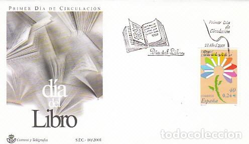 Sellos: Edifil 3789, Dia del libro, primer dia de 23-4-2001 - Foto 1
