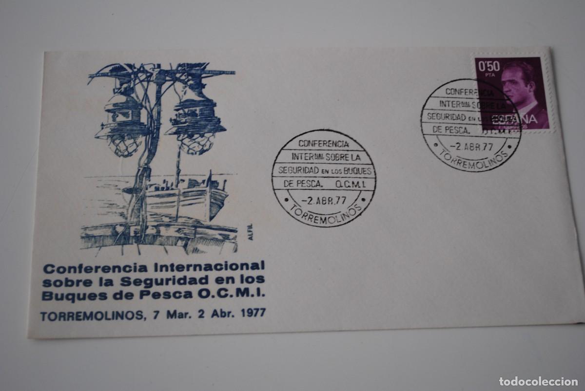 Sellos: TEMATICA BARCOS-SOBRE CONFERENCIA INTER SOBRE LA SEGURIDAD EN LOS BUQUES DE PESCA-TORREMOLINOS 1977