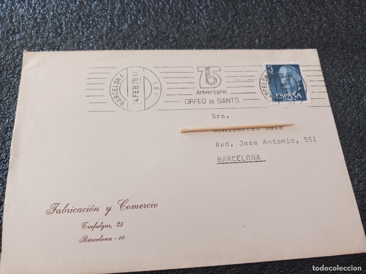 Briefmarken: sobre circulado de primer dia de circulacion, 75 aniversario orfeon de sants