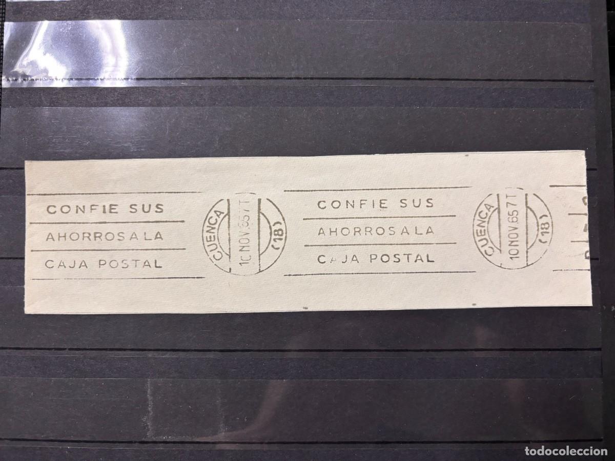 Timbres: FRANQUEO MEC&Aacute;NICO. CONFIE SUS AHORROS A LA CAJA POSTAL. CUENCIA, 1965