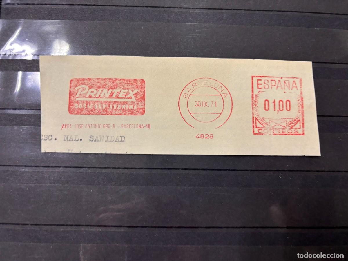 Timbres: FRANQUEO MEC&Aacute;NICO. PRINTEX S.A. BARCELONA, 1971