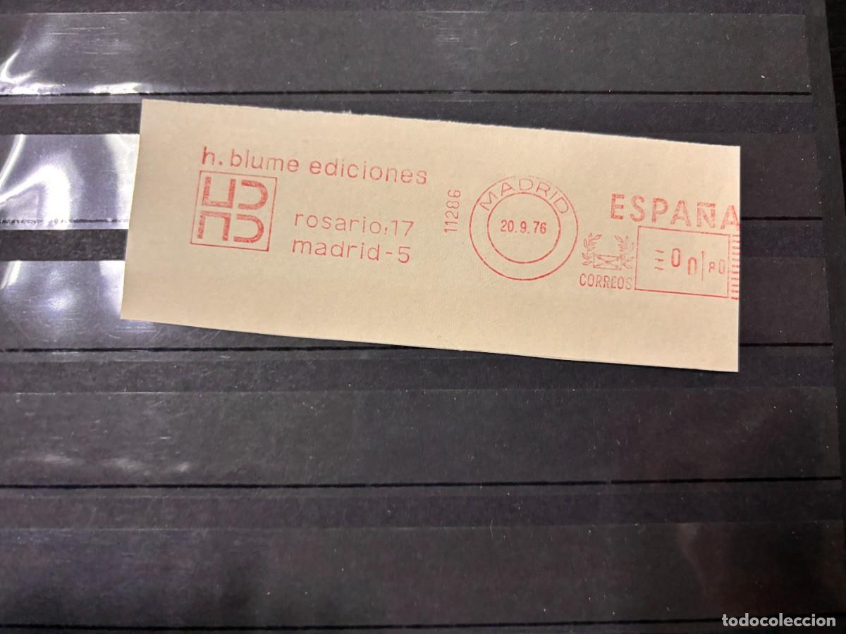 Sellos: FRANQUEO MEC&Aacute;NICO. H. BLUME EDICIONES. MADRID, 1976 - Foto 1