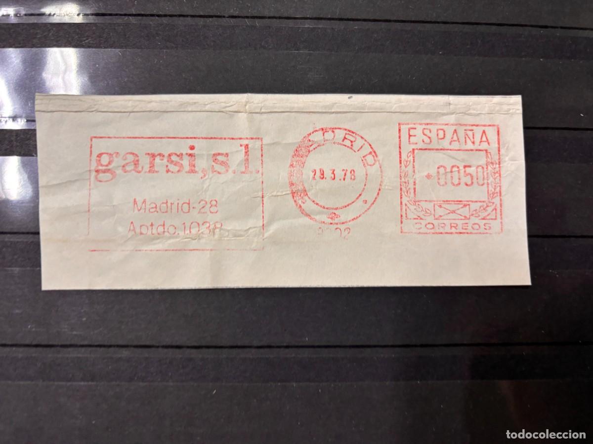 Selos: FRANQUEO MEC&Aacute;NICO. GARSI, S.L. MADRID, 1978