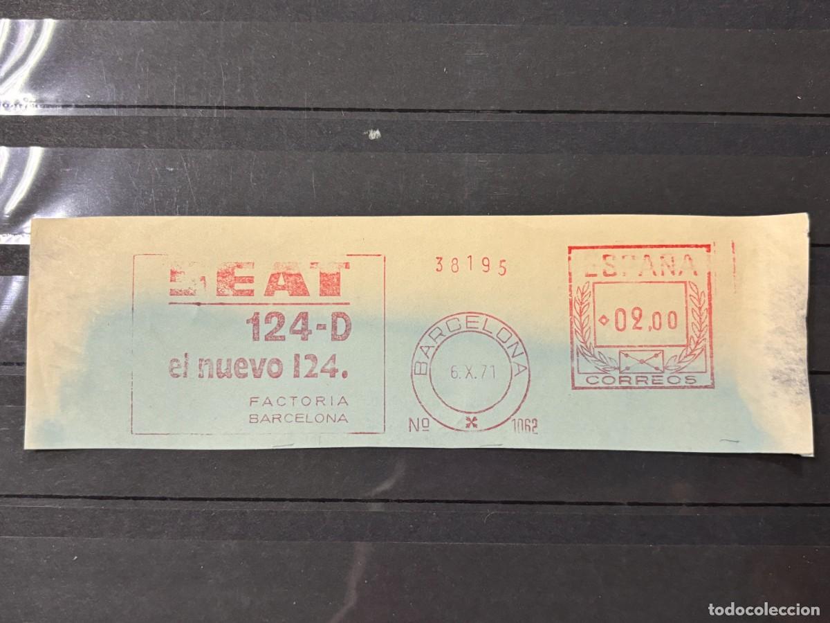 Timbres: FRANQUEO MEC&Aacute;NICO. SEAT. FACTORIA BARCELONA. 1971.