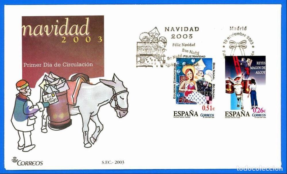 Sellos: Espa&ntilde;a. 2003. FDC / SPD. Navidad - Foto 1