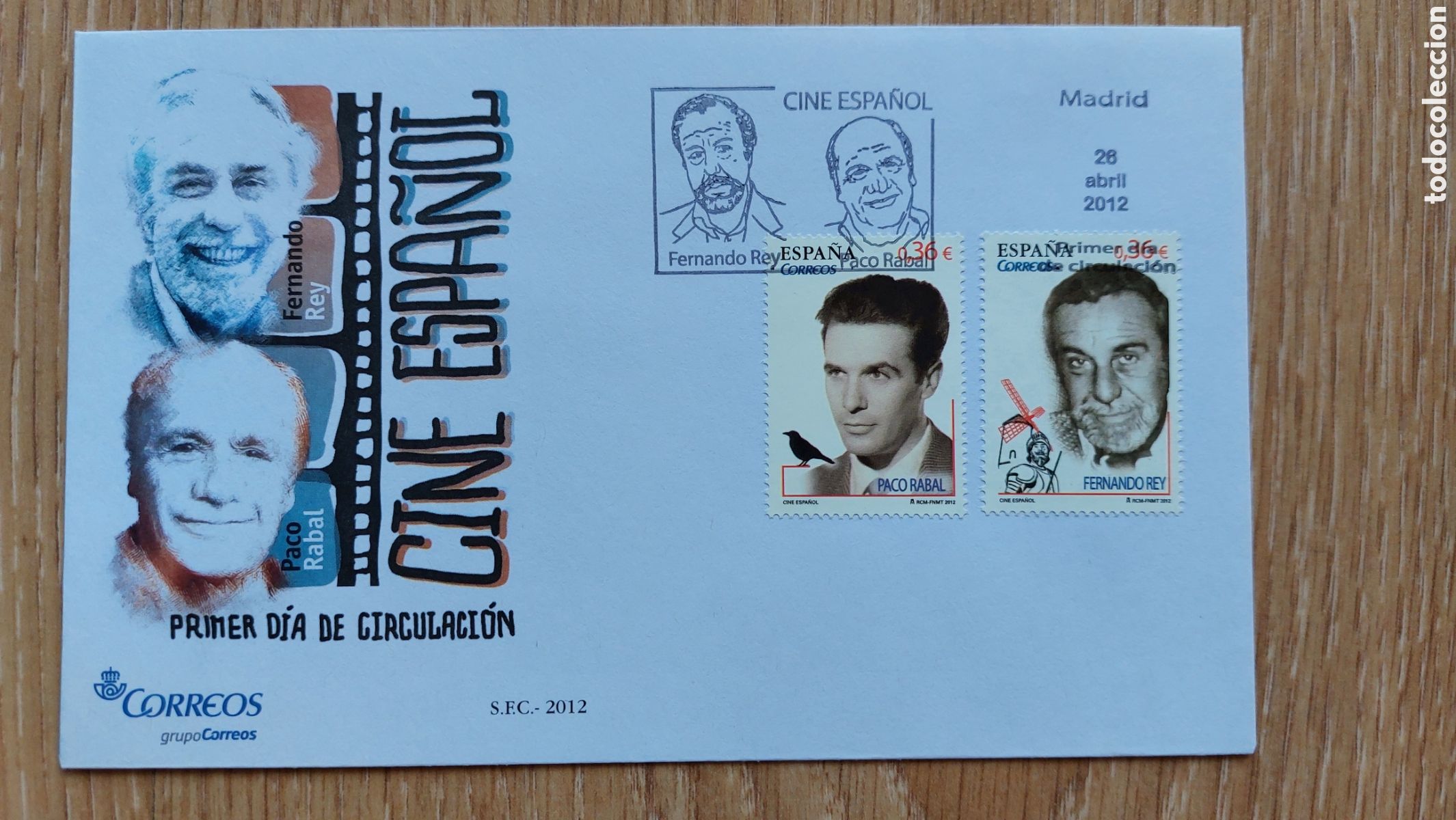 Sellos: Sobre primer d&iacute;a Espa&ntilde;a 2012 Cine Espa&ntilde;ol - Foto 1