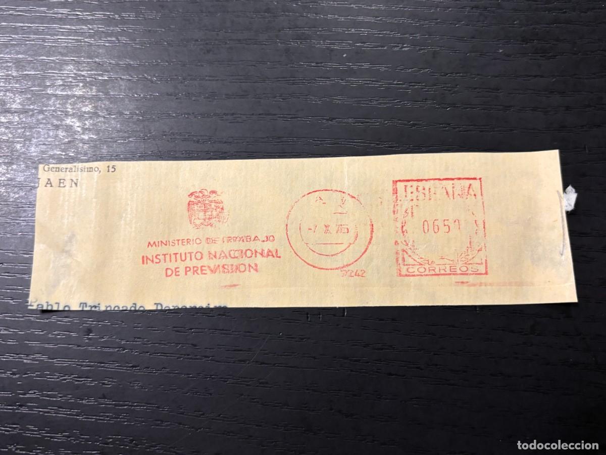 Briefmarken: FRANQUEO MEC&Aacute;NICO. MINISTERIO DE TRABAJO. INSTITUTO NACIONAL DE PREVISION. 1975. 6,50 PESETAS