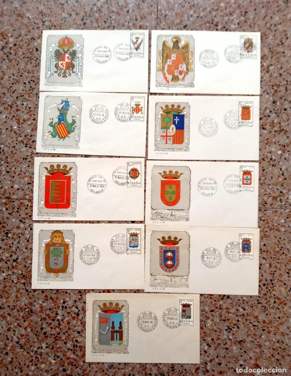 Sellos: LOTE X 9. SOBRE PRIMER DIA . A&Ntilde;O 1966 - Foto 1