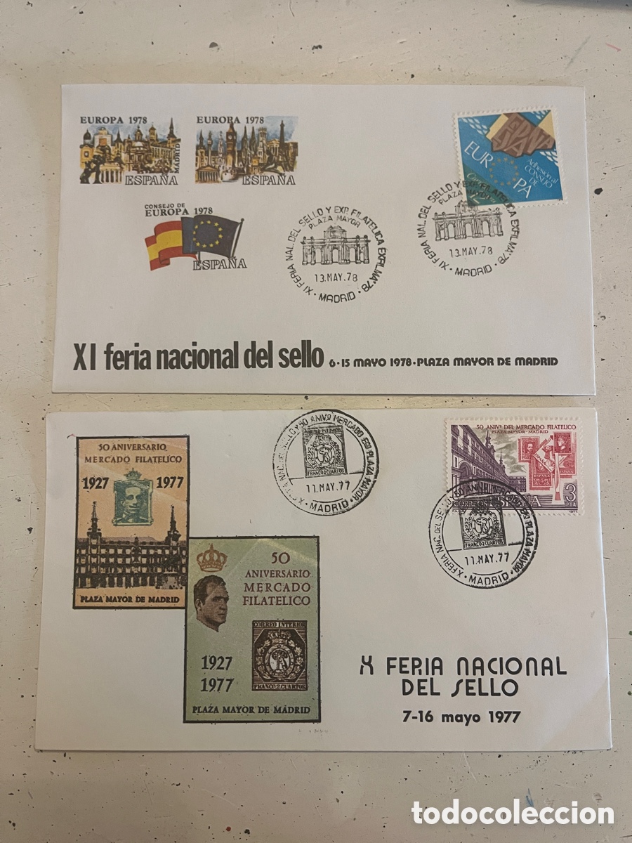 Sellos: SOBRES X y XI NACIONAL DEL SELLO. 1978 Y 1979.