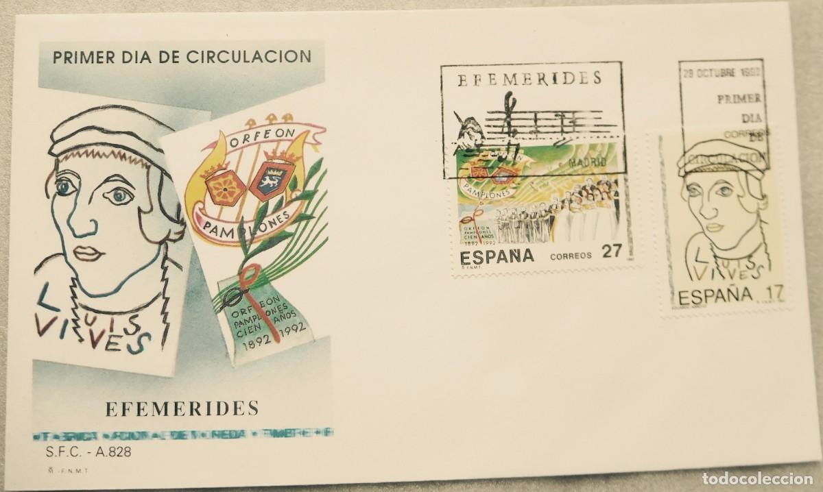 Sellos: Sobre del primer d&iacute;a, centenario del Orfe&oacute;n Pamplon&eacute;s - Foto 1