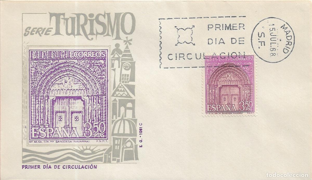 Timbres: IGLESIA DE SANTA MARIA SANG&Uuml;ESA NAVARRA SERIE TURISTICA 1968 (EDIFIL 1879) EN SPD DE EG RARO ASI