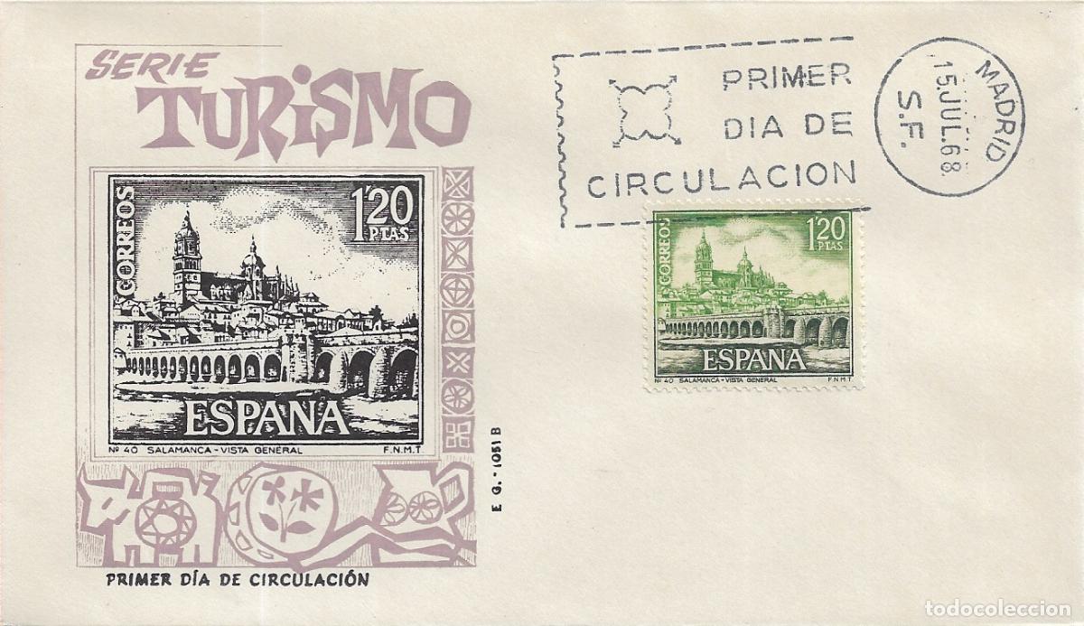 Francobolli: VISTA GENERAL DE SALAMANCA SERIE TURISTICA 1968 (EDIFIL 1876) EN SOBRE PRIMER DIA DE EG RARO ASI