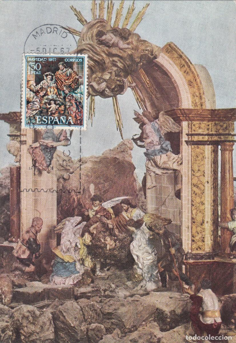 Sellos: TARJETA POSTAL: 1967 MADRID. NAVIDAD - Foto 1