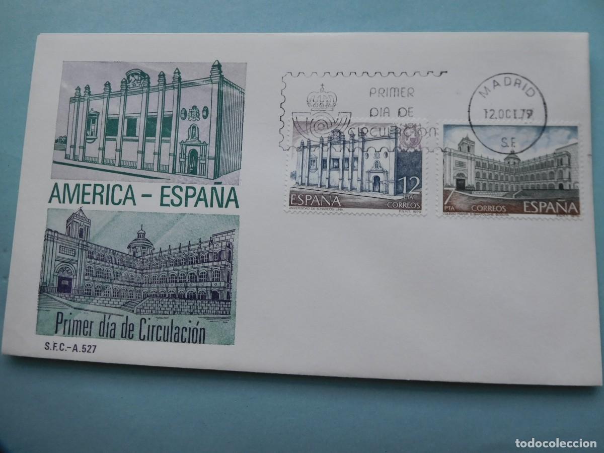 Sellos: Sobre de primer AMERICA-ESPA&Ntilde;A 1979 - Foto 1