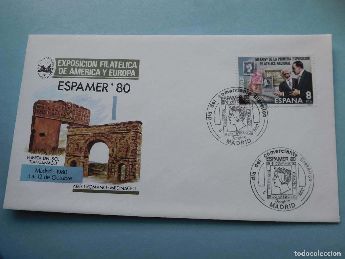 Sellos: Sobre de primer Espa&ntilde;er 80 - Foto 1