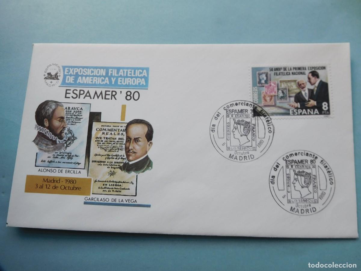 Sellos: Sobre de primer Espa&ntilde;er 80 - Foto 1