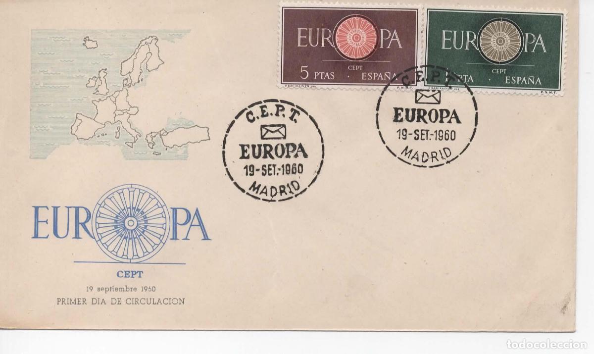 Sellos: ESPA&Ntilde;A SPD FDC EUROPA CEPT 1960 - Foto 1