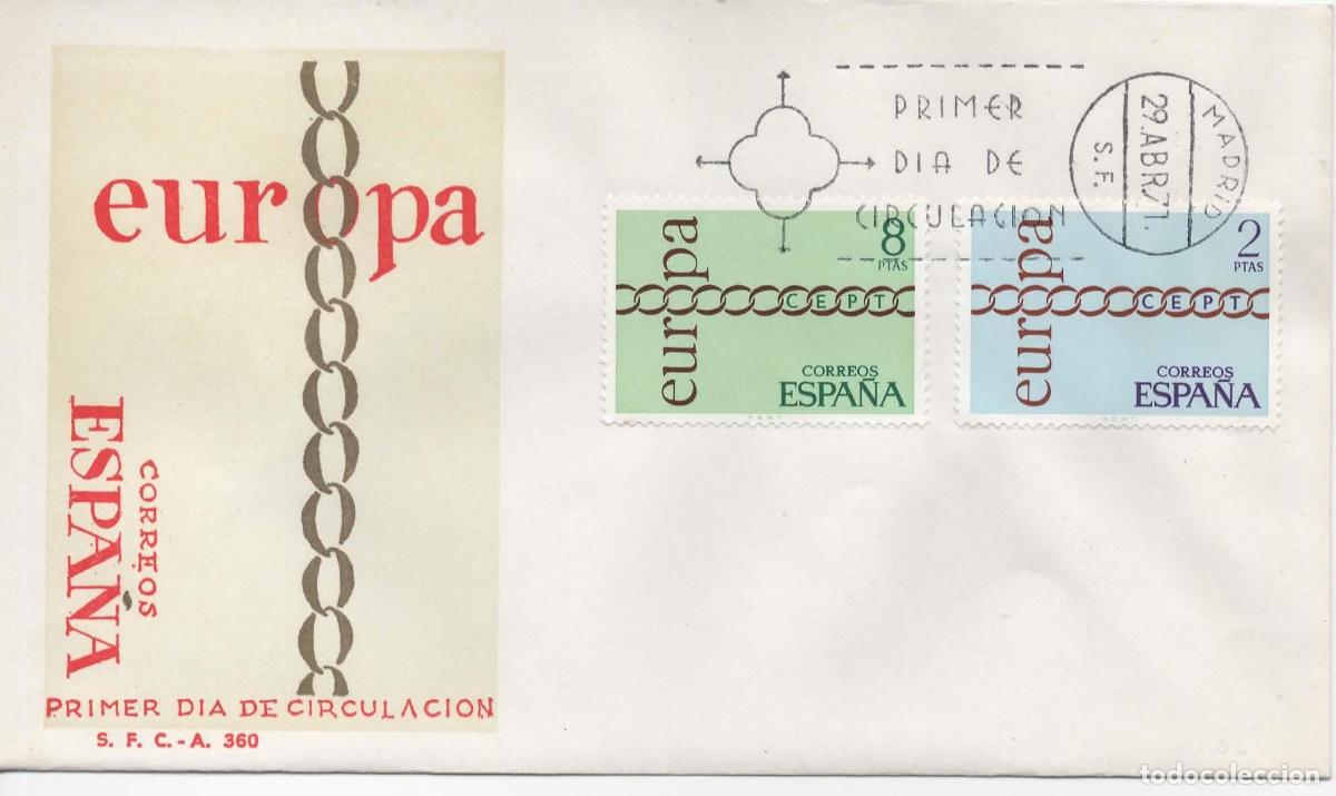 Sellos: ESPA&Ntilde;A SPD FDC EUROPA CEPT 1971 - Foto 1