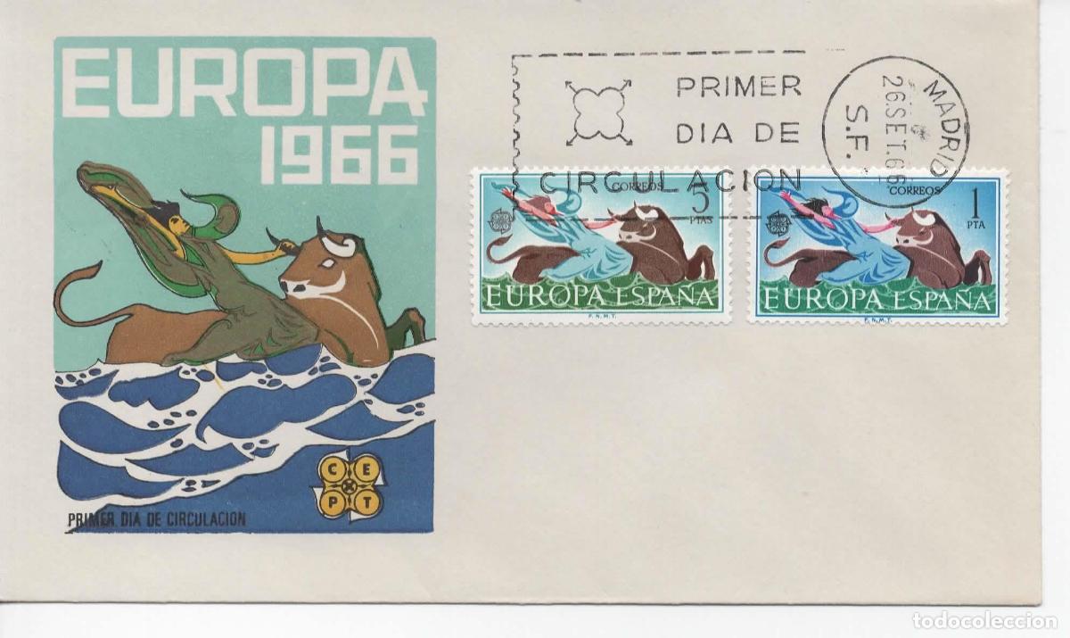 Sellos: ESPA&Ntilde;A SPD FDC EUROPA CEPT 1966 - Foto 1