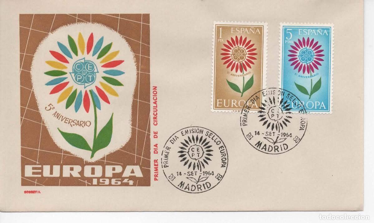 Sellos: ESPA&Ntilde;A SPD FDC EUROPA CEPT 1964 - Foto 1
