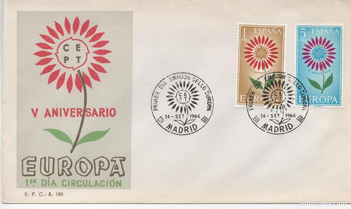 Sellos: ESPA&Ntilde;A SPD FDC EUROPA CEPT 1964 - Foto 1