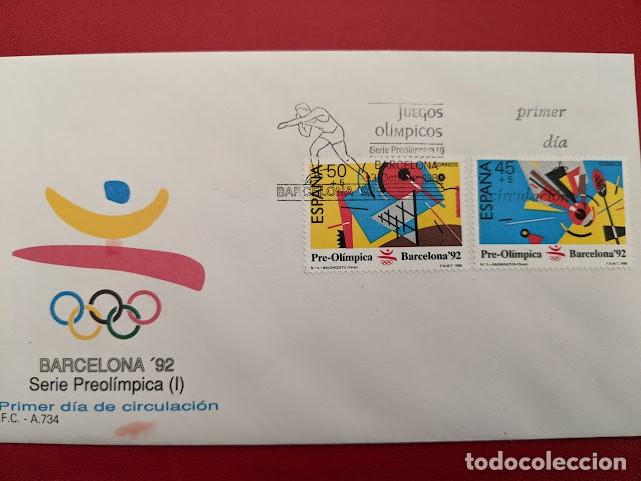 Sellos: SOBRE PRIMER D&Iacute;A BARCELONA 92 - Foto 1