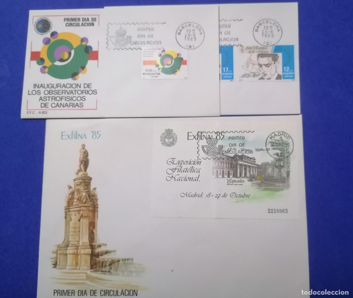 Sellos: Sobres Primer d&iacute;a Espa&ntilde;a 1985 completo - Foto 1