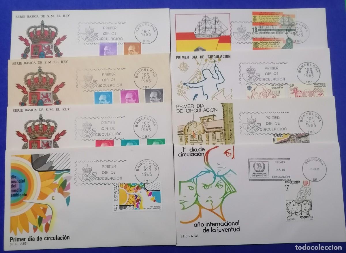Sellos: Sobres Primer d&iacute;a Espa&ntilde;a 1985 completo - Foto 2