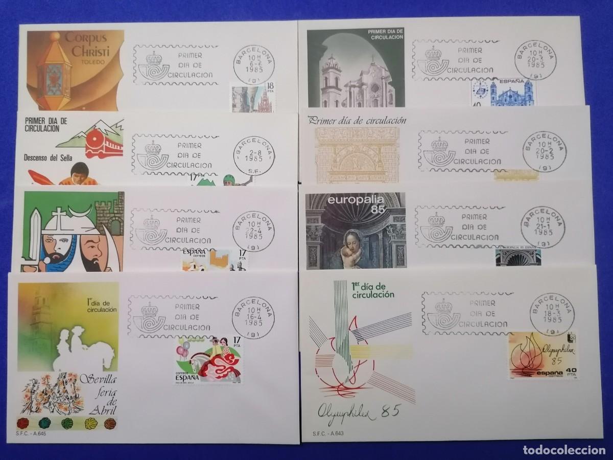 Sellos: Sobres Primer d&iacute;a Espa&ntilde;a 1985 completo - Foto 3