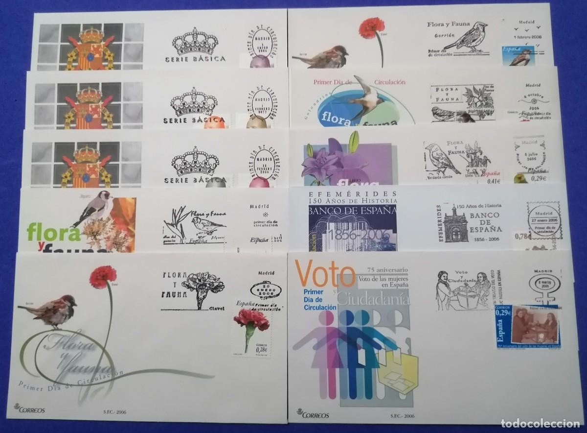 Sellos: Sobres Primer d&iacute;a Espa&ntilde;a 2006 completo - Foto 1
