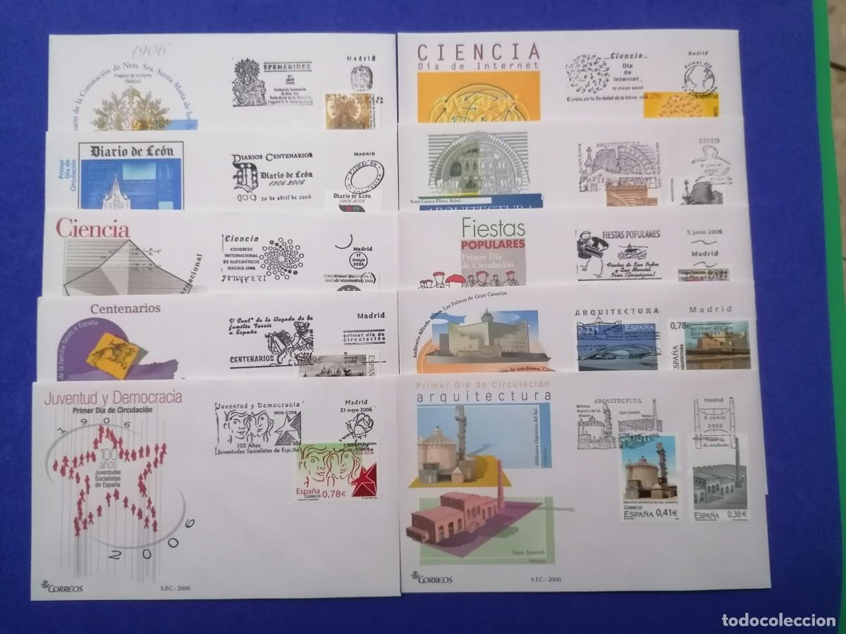 Sellos: Sobres Primer d&iacute;a Espa&ntilde;a 2006 completo - Foto 3