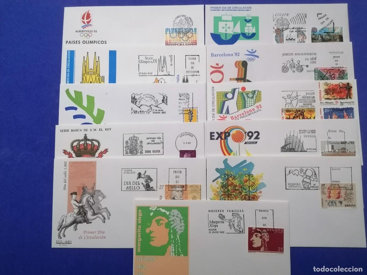 Sellos: Sobres Primer d&iacute;a Espa&ntilde;a 1992 completo - Foto 2