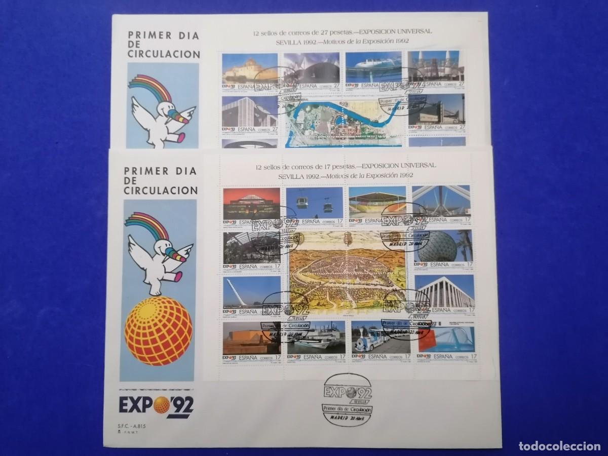 Sellos: Sobres Primer d&iacute;a Espa&ntilde;a 1992 completo - Foto 3