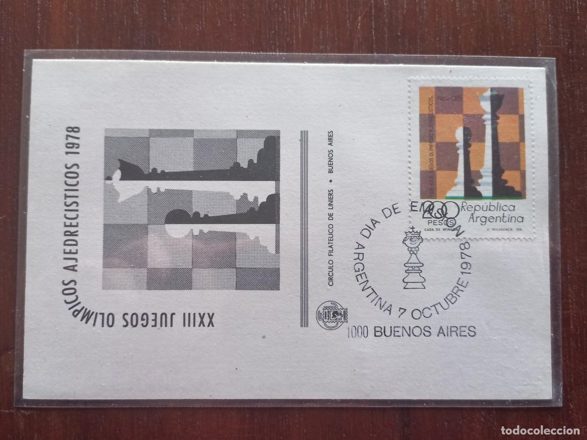 Stamps: Tarjeta filat&eacute;lica &rdquo;XXIII JUEGOS OL&Iacute;MPICOS AJEDRECISTICOS&rdquo; 1978