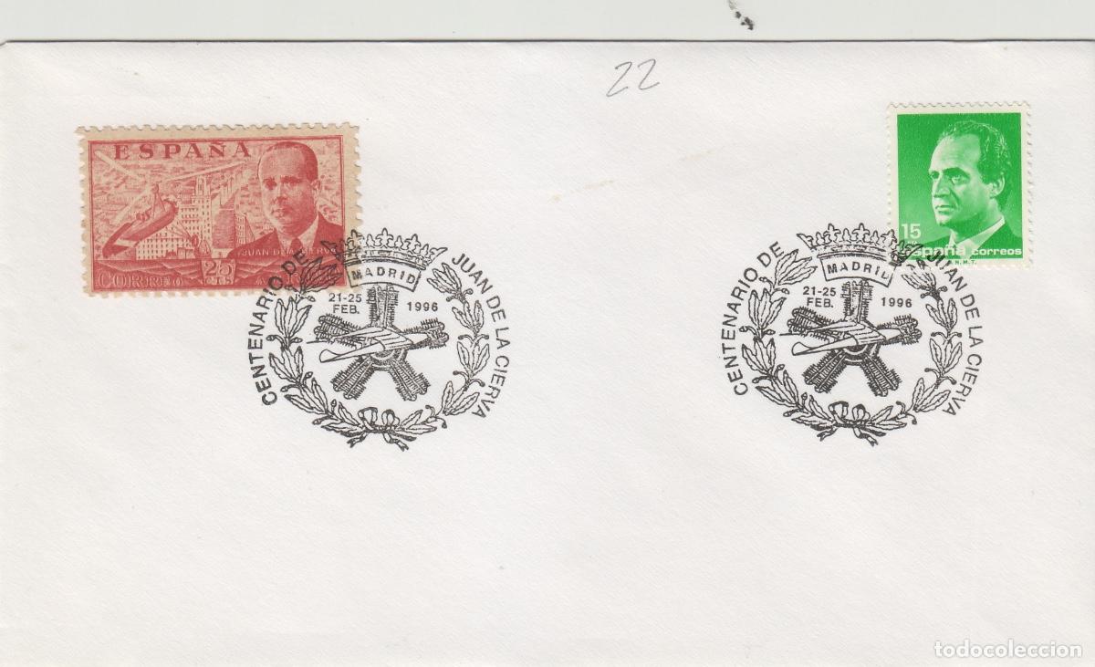 Sellos: 1996- MADRID , CENTENARIO JUAN DE LA CIERVA , .SOBRE - Foto 1