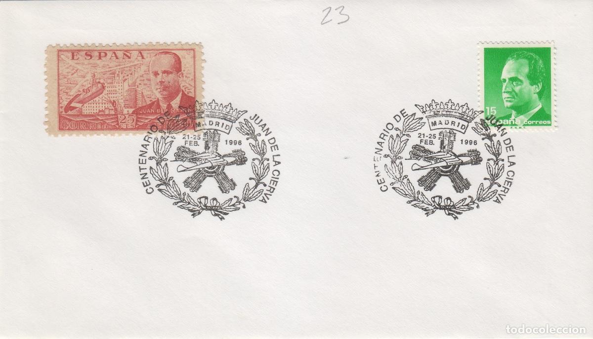 Sellos: 1996- MADRID , CENTENARIO JUAN DE LA CIERVA , .SOBRE - Foto 1