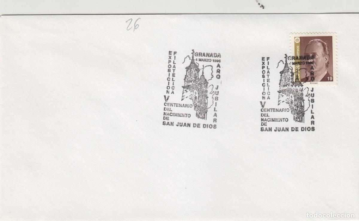 Sellos: 1996- GRANADA , EXPOSICION , V CENTENARIO SAN JUAN De Dios .SOBRE - Foto 1