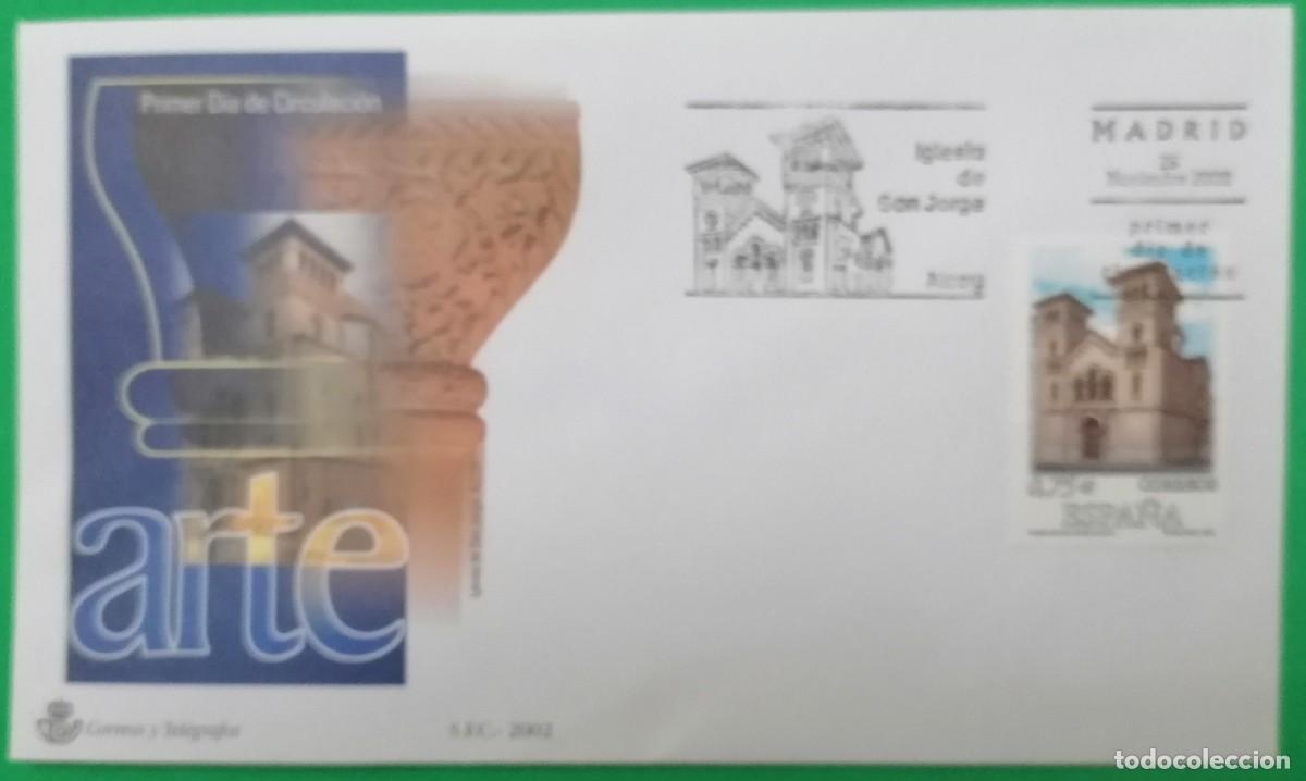 Briefmarken: SOBRE PRIMER DIA ESPA&Ntilde;A &rdquo;IGLESIA DE SAN JORGE 2002&rdquo; COMPLETA