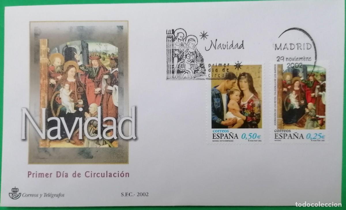 Sellos: SOBRE PRIMER DIA ESPA&Ntilde;A &rdquo;NAVIDAD 2002&rdquo; COMPLETA - Foto 1