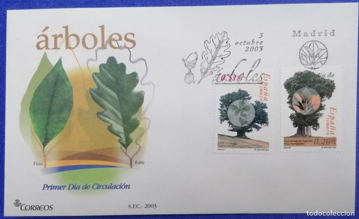 Sellos: SOBRE PRIMER DIA ESPA&Ntilde;A &rdquo;ARBOLES 2003&rdquo; COMPLETA - Foto 1