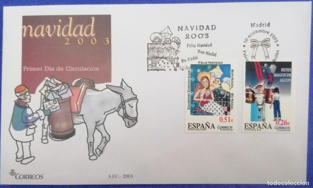 Sellos: SOBRE PRIMER DIA ESPA&Ntilde;A &rdquo;NAVIDAD 2003&rdquo; COMPLETA - Foto 1
