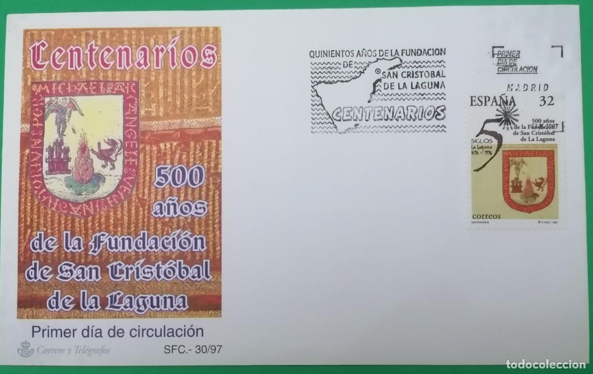 Sellos: SOBRES PRIMER DIA ESPA&Ntilde;A &rdquo;CENTENARIOS 1997&rdquo; COMPLETA - Foto 1