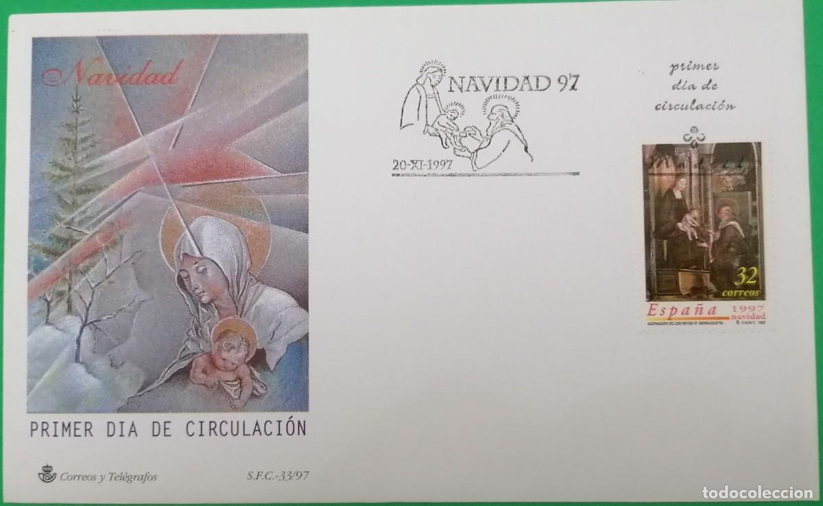 Sellos: SOBRES PRIMER DIA ESPA&Ntilde;A &rdquo;NAVIDAD 1997&rdquo; COMPLETA - Foto 1