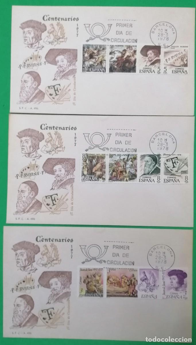 Sellos: SOBRES PRIMER DIA ESPA&Ntilde;A &rdquo;CENTENARIOS 1978&rdquo; COMPLETA - Foto 1