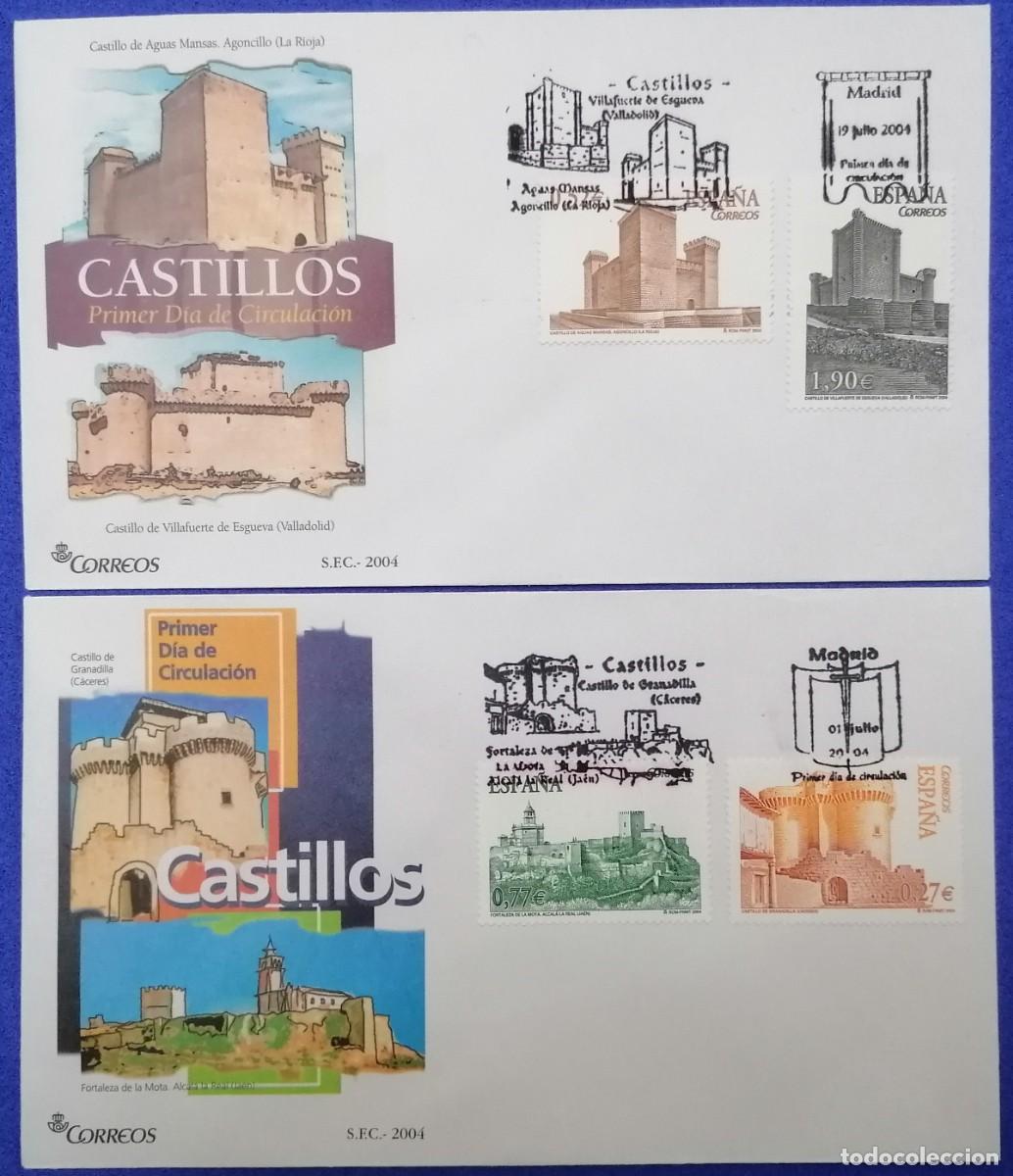 Sellos: SOBRE PRIMER DIA ESPA&Ntilde;A &rdquo;CASTILLOS 2004&rdquo; COMPLETA - Foto 1