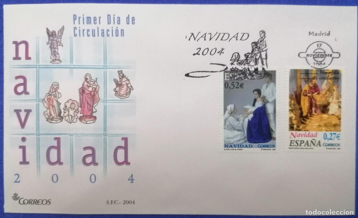 Sellos: SOBRE PRIMER DIA ESPA&Ntilde;A &rdquo;NAVIDAD 2004&rdquo; COMPLETA - Foto 1